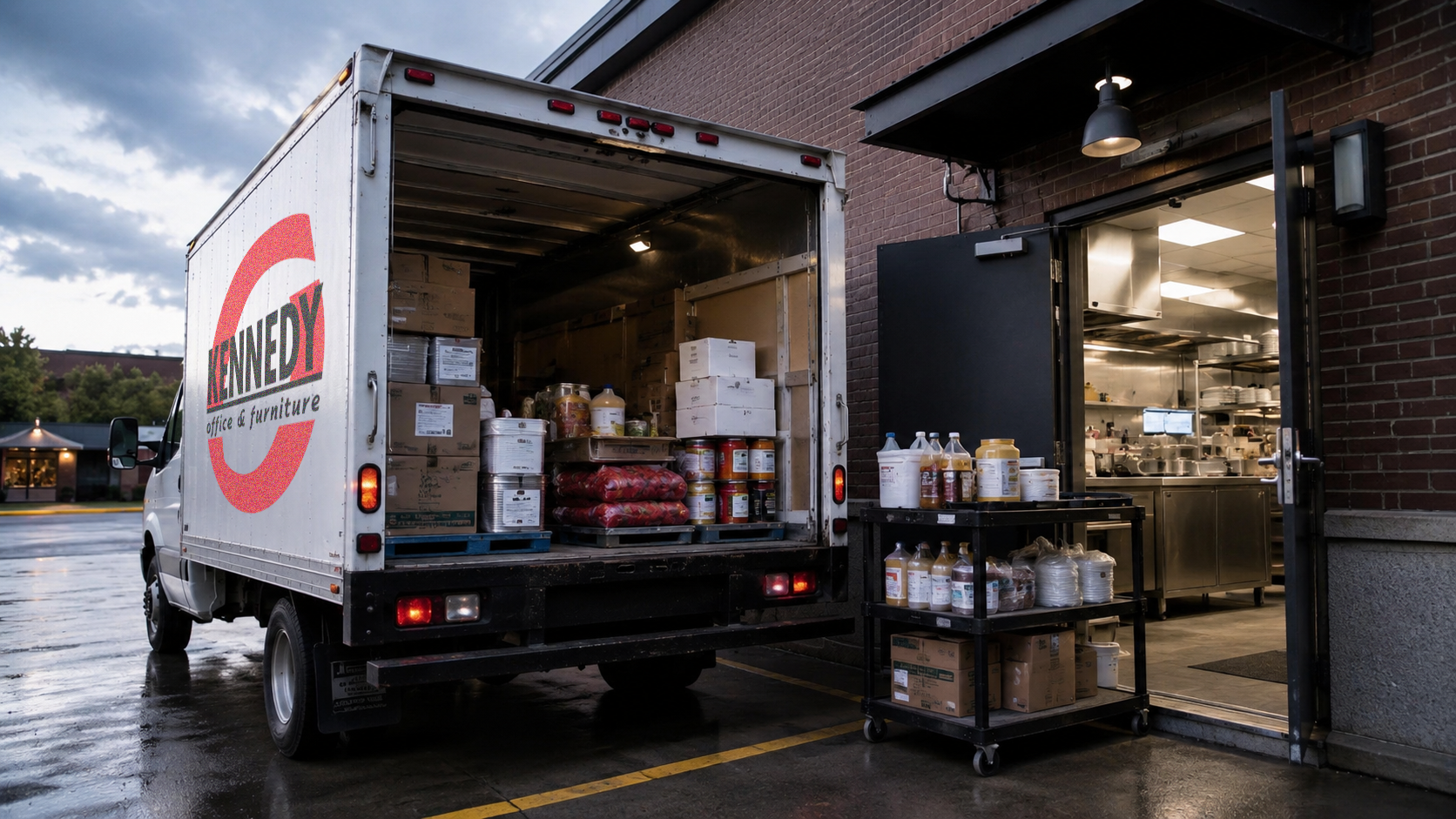 Kennedy Office restaurant front and back of house supply delivery